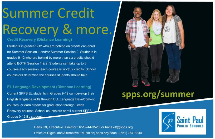 SPPS Summer Learning: Summer session 1 is wrapping up and session 2 will kick off next week. Learn more at spps.org/summer. <a href="/SPPS_News/">Saint Paul Public Schools</a> <a href="/cityofsaintpaul/">City of Saint Paul</a> #sppsinittogether