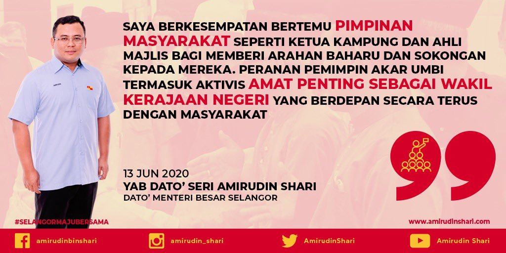 Amirudin Shari On Twitter Ketua Kampung Dan Ahli Majlis Di Selangor Memainkan Peranan Penting Bagi Memastikan Kelancaran Pentadbiran Dan Perkhidmatan Kepada Rakyat Sebagai Penghubung Kepada Kerajaan Negeri Mereka Bertanggungjawab Memelihara Dan Menjaga