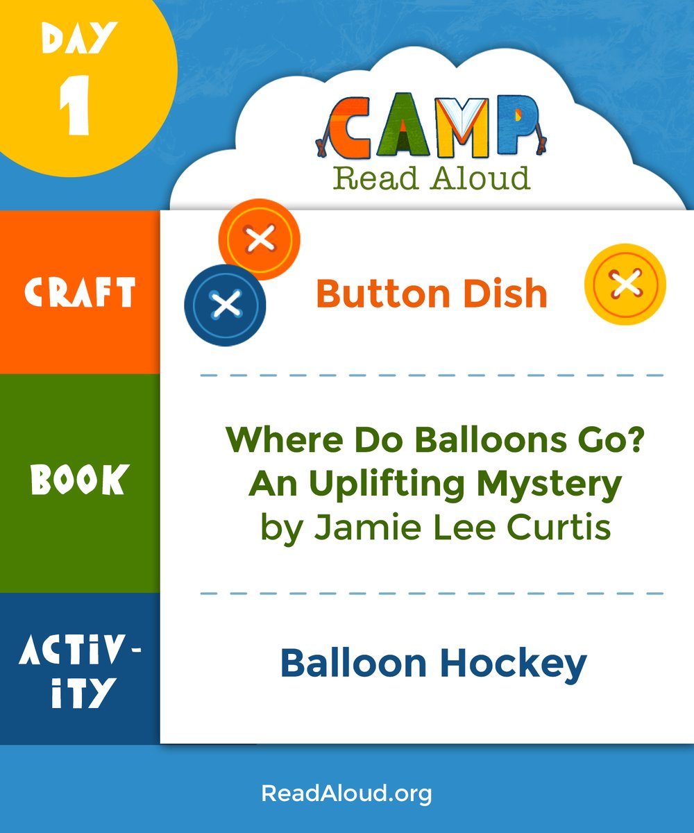 ReadAloud_org's tweet photo. Welcome to the first day of Camp Read Aloud! A balloon can provide a child hours of enjoyment – the simple floating and falling inspires the giggles and joy few other simple things do. Find out more at https://t.co/jciLq5cIvv. #CampReadAloud #readaloud15 https://t.co/EorD4huceg