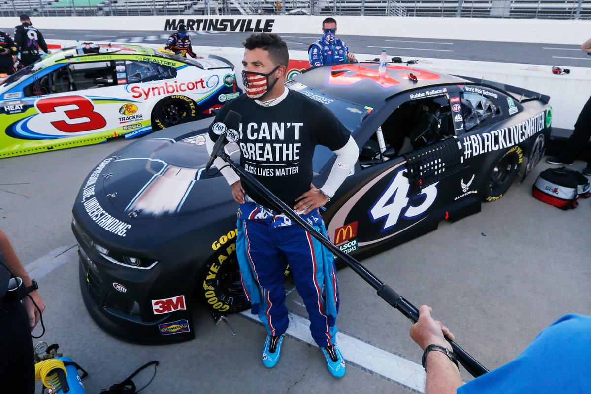 FNCNN1's tweet image. So @NASCAR as the @realDonaldTrump  attacks one of your family. Do you have the ball bearings to speak out? Please let us know. #RacistPotus #BLM