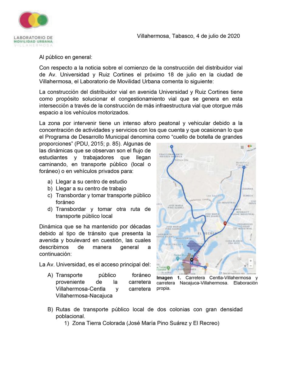 MoviLabVhsa's tweet photo. Nos pronunciamos en contra de la construcción del distribuidor vial de Av. Universidad y Ruiz Cortines. El diseño de este proyecto contrapone la visión de una ciudad diseñada desde y para la población, https://t.co/GrmHQchRAs