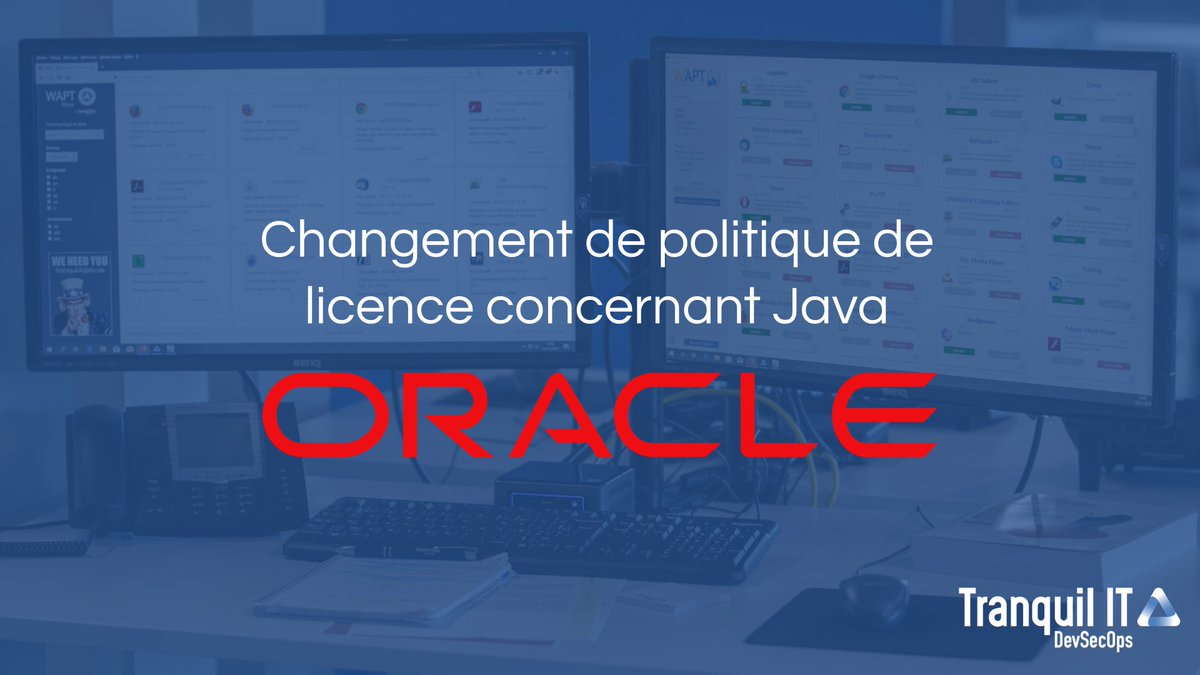 🚨 Informations importantes sur les licences Java 🚨

Depuis septembre 2018, la société Oracle a apporté un changement majeur à sa politique de licence. 

[1/8]