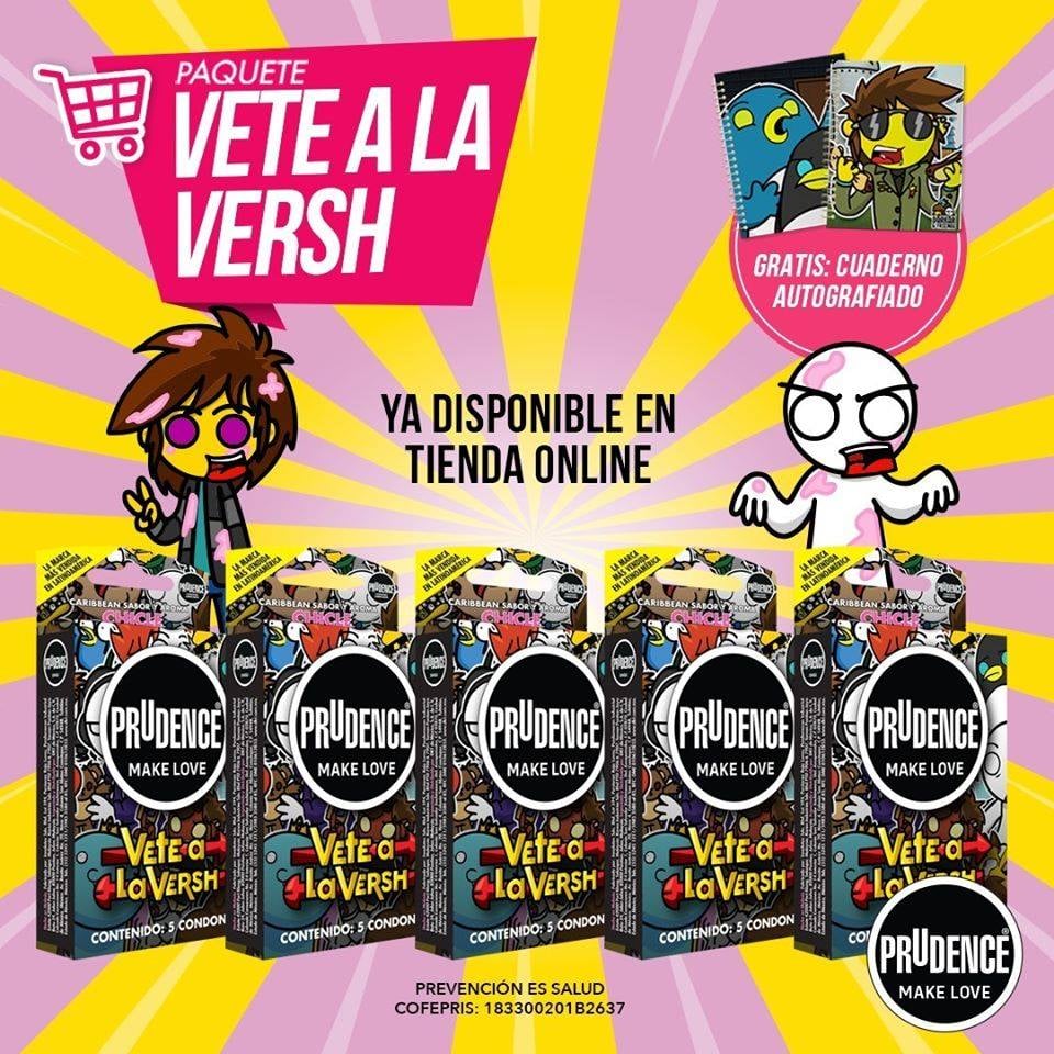vetealaversh's tweet photo. Paquete Vete a la Versh de condones coleccionables sabor chicle! Búscalos en la tienda online de Condones Prudence! Haz click aquí: https://t.co/eKuTTBFEcc https://t.co/67JukzDnUM