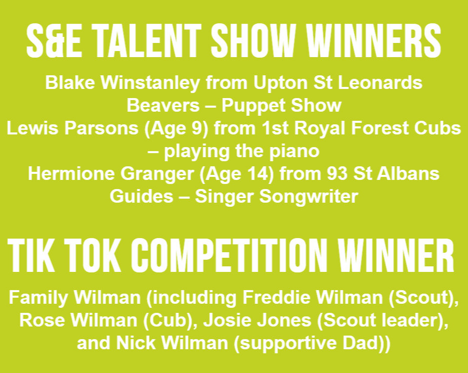 Here are the winners of the Talent Show and TikTok competitions! Well done to all that entered #stravolution