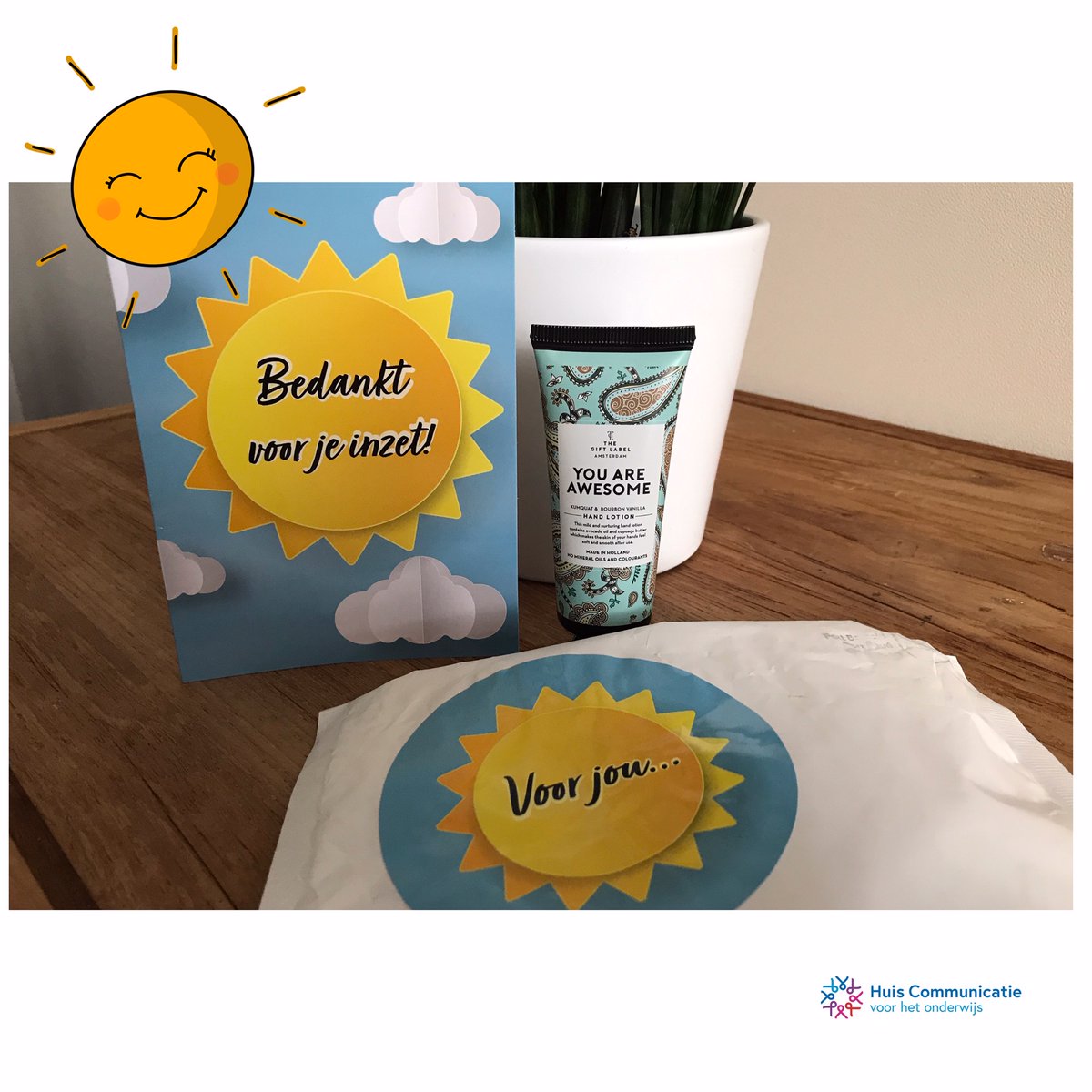 Vlak voor de zomervakantie ontvingen alle 2.250 medewerkers van <a href="/ASGalmere/">AlmeerseScholenGroep</a> deze #verrassing in de brievenbus als dank voor hun inzet in het afgelopen schooljaar. Wil jij op de valreep ook je medewerkers bedanken met een leuk kleinigheidje? We denken graag met je mee! #Almere