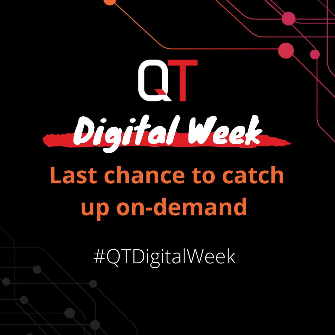 QuantumTech_'s tweet photo. Don't miss your opportunity to watch all 50+ sessions of insightful keynotes and engaging panel discussions from #QTDigitalWeek. All of our on-demand sessions finish this week, so catch up before they disappear! Visit: https://t.co/yt9XzlPphc #quantum #quantumtech https://t.co/GKLKgn6Q9A