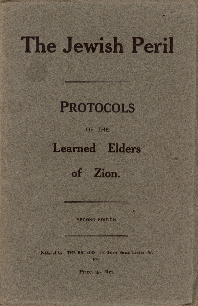 The Protocols of the Elders of Zion purported to be notes from a secret Jewish meeting where shadowy puppetmasters planned their shadowy war on the world.It was held up by Ford and others as damning evidence of a worldwide conspiracy.6/