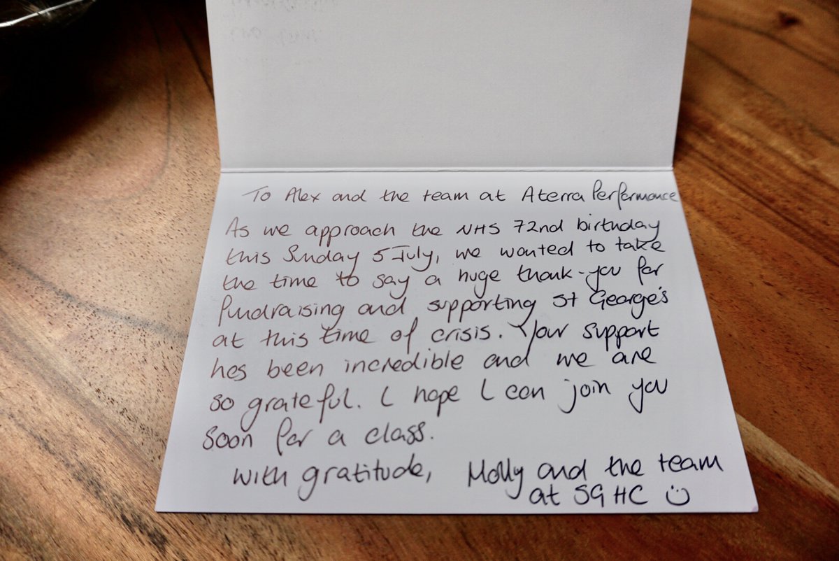 AlterraPerform1's tweet photo. Over the moon to have received this today. Thank you @StGeorgesTrust @GivingtoGeorges  🙌🏻🤗 🧘🏼‍♀️🧘🏽‍♂️. Pilates for your staff is on us anytime. #NHS #pilates #fundraising https://t.co/8FPmb7BLmF