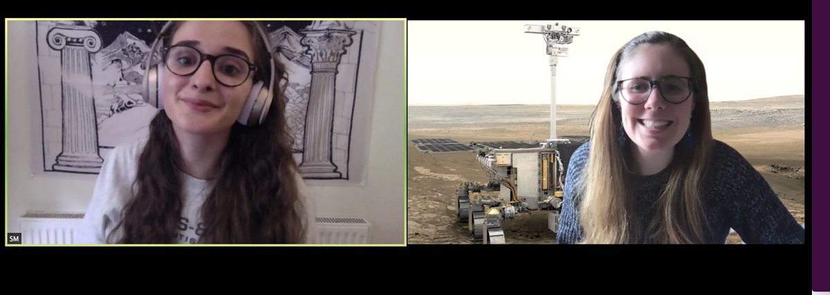 aineclareob's tweet photo. What a wonderful bunch the @girlsingeosci are, @saramotaghian and I had an awesome time chatting about @ESA_ExoMars and what it's like to be a planetary scientist. Thank you for all your super questions! #GirlsIntoGeoScience https://t.co/mB4nt8YG49