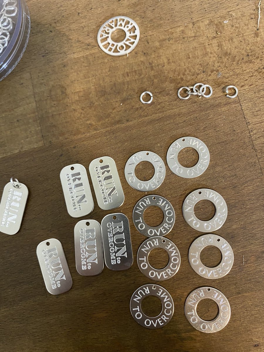 ericasara's tweet photo. Polishing and shipping the medals from @rambling_runner ‘s virtual race series and may be a little run-star struck seeing who the recipients are 😎🙌🏻 #runtoovercome https://t.co/axqeuYRVkd