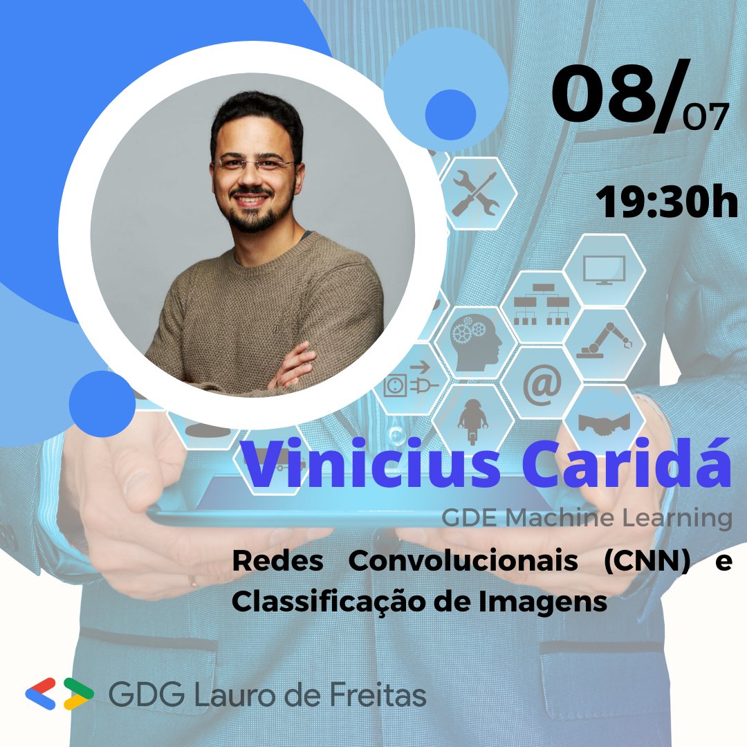 dannyserena's tweet photo. Confira este Meetup: [GDG TechTalk] Redes Convolucionais CNN e Classificação de Imagens https://t.co/xIF9zVCTyx #Meetup via @MeetupBR https://t.co/MUn3gvzFcp