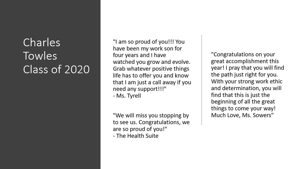 AnacostiaHigh's tweet photo. We are kicking off our last week of senior dedications with Charles and Eric! You two have shown tremendous growth, leadership, and dedication over the past four years. Don't forget that you have mentors you can call here. Stay focused so your next steps are great. #WhyAna https://t.co/uf3BgEOGqK