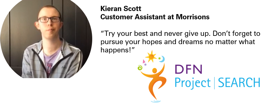 DFNFoundation's tweet photo. It’s 3pm which means today’s #FindingYourFuture is live! Click below to hear DFN Project SEARCH graduate Kieran Scott talk about his job in Morrisons, having a job buddy and how he prepared for his new role! @dfnsearch @send_forum @Intern2WorkLiv
https://t.co/jmWKwvHe20 https://t.co/zUkPyir0lh