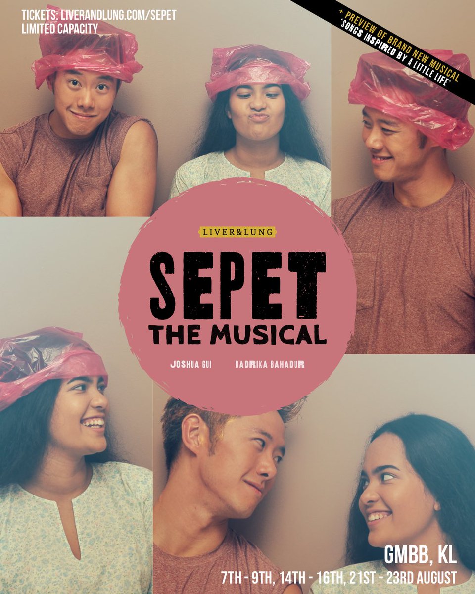 Liver_And_Lung's tweet photo. SEPET THE MUSICAL IS BACK! Malaysians want to enjoy theatre again. This August, @liver_and_lung will present KL's first show since MCO and what better way than to kick things off with an iconic tribute to our favourite film-maker: Yasmin Ahmad. @kakiseni @NancyShukri https://t.co/jjRoLSKbh5