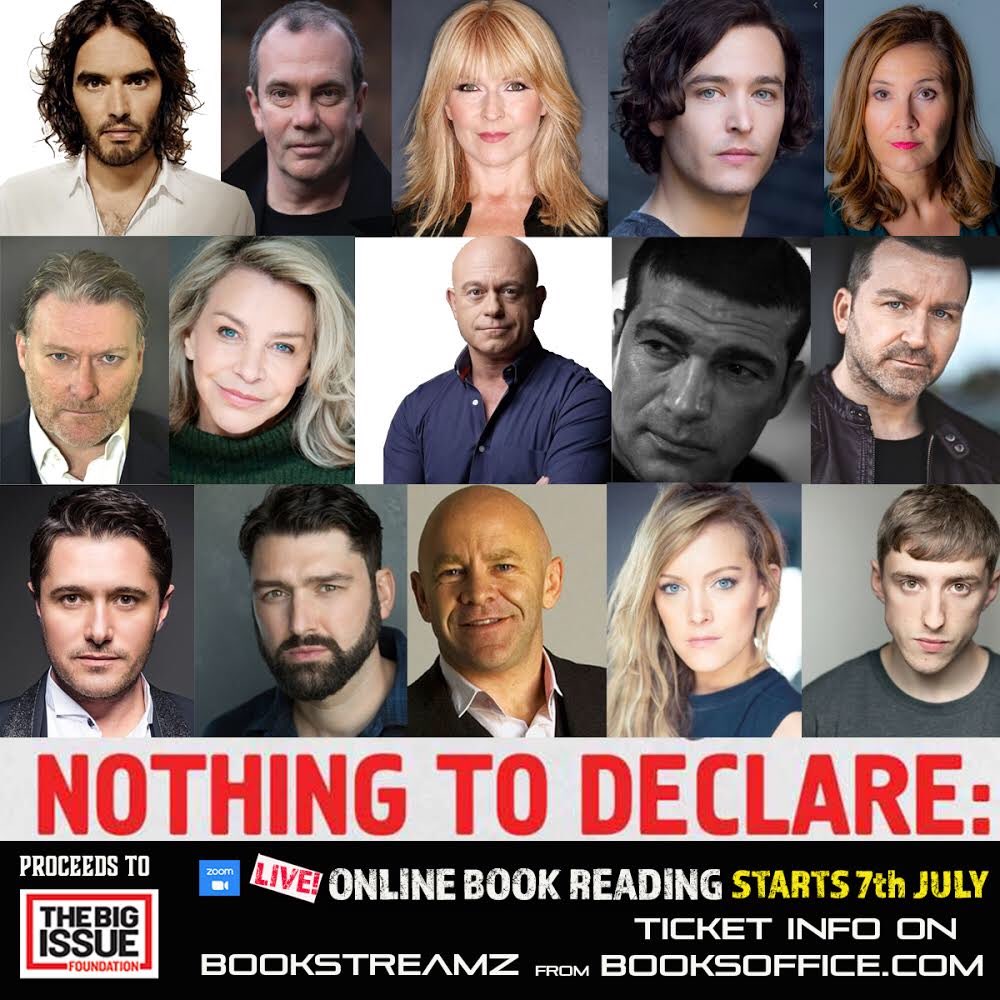 Starting tomorrow night my boook being read by all these guys