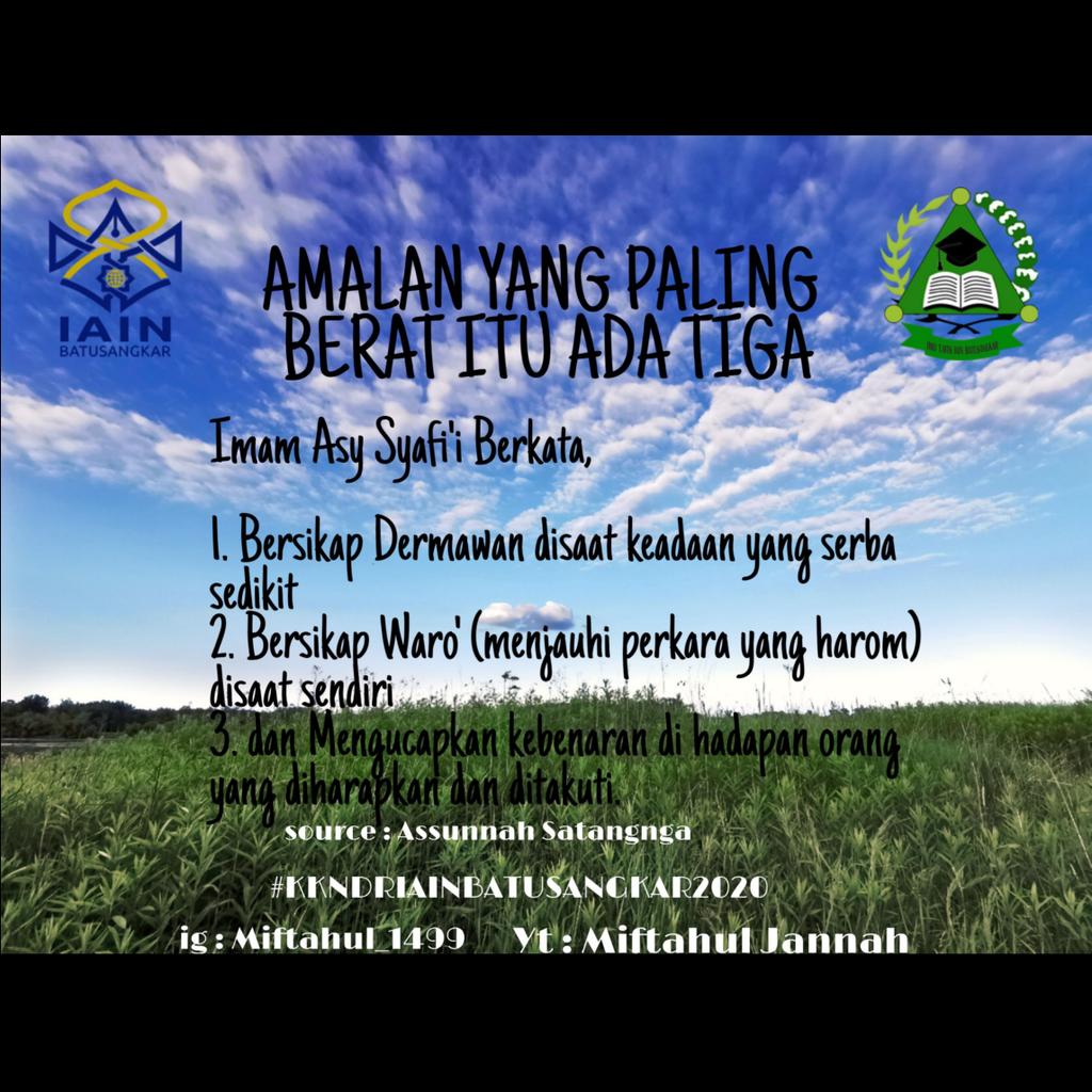Miftahul1406's tweet photo. Assalamu'alaikum Wr. Wb 💛😇
POSTER Ke - 11 ✨
Mohon bantuan like dn Comment nya sahabat 💛🙏

#kkndriainbatusangkar2020
#kkniainbatusangkar2020 
#kkndr2020 https://t.co/Mc9AzjzJoK