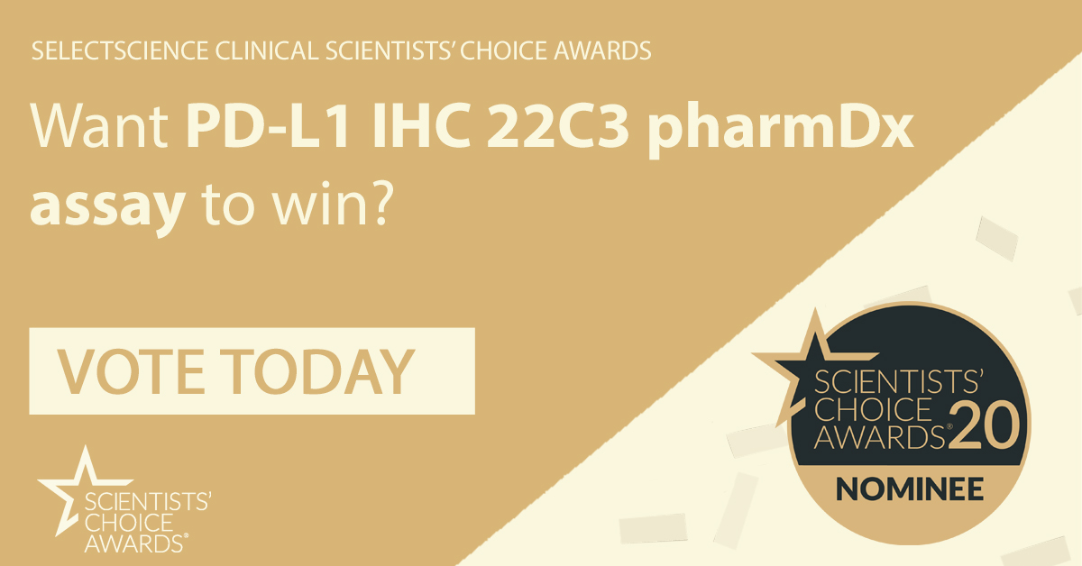 SelectScience's tweet photo. Vote for the Best New Clinical Product of 2019 from our shortlist, nominated by clinical scientists and healthcare professionals worldwide. Has Agilent Technologies' PD-L1 IHC 22C3 pharmDx assay transformed your lab? Have your say: https://t.co/KvZilXFdFN #ScientistsChoiceAwards https://t.co/fczsHT0nYL