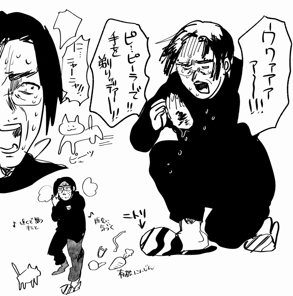 コレね…!?確かログまとめるときに枚数が少ないから わざわざログに入れるためだけに新しく描き下ろした絵のような気がする(ログの意味とは?)!ごめんよお
ひらおじピーラーで手を剃りッデア定期 