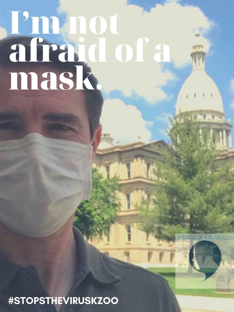 vintagemitten's tweet photo. @SeanAMcCann @ZackPohl @GovWhitmer - Who’s Afraid of a Mask? Not us. Let’s get back to business and all of life in #Michigan! #HumansofKzoo https://t.co/0cbHwCQrt0 https://t.co/U5SoEPjAMV https://t.co/tkrInRVDm7