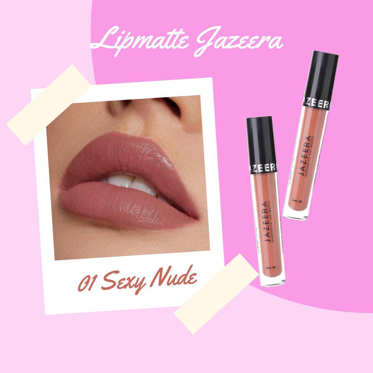 JazeeraUnity's tweet photo. Cepetan Pilih Shade yang ini, dijamin Gak Bakalan Nyesel deh💄💋
#jazeera #lipmatte #lipmattejazeera #bisnis #bisnisonline #bisnis2020 #skincare #makeup #COVIDー19 #Waterproof #Sehat #sukses #berkah https://t.co/9P8kJRwPxY