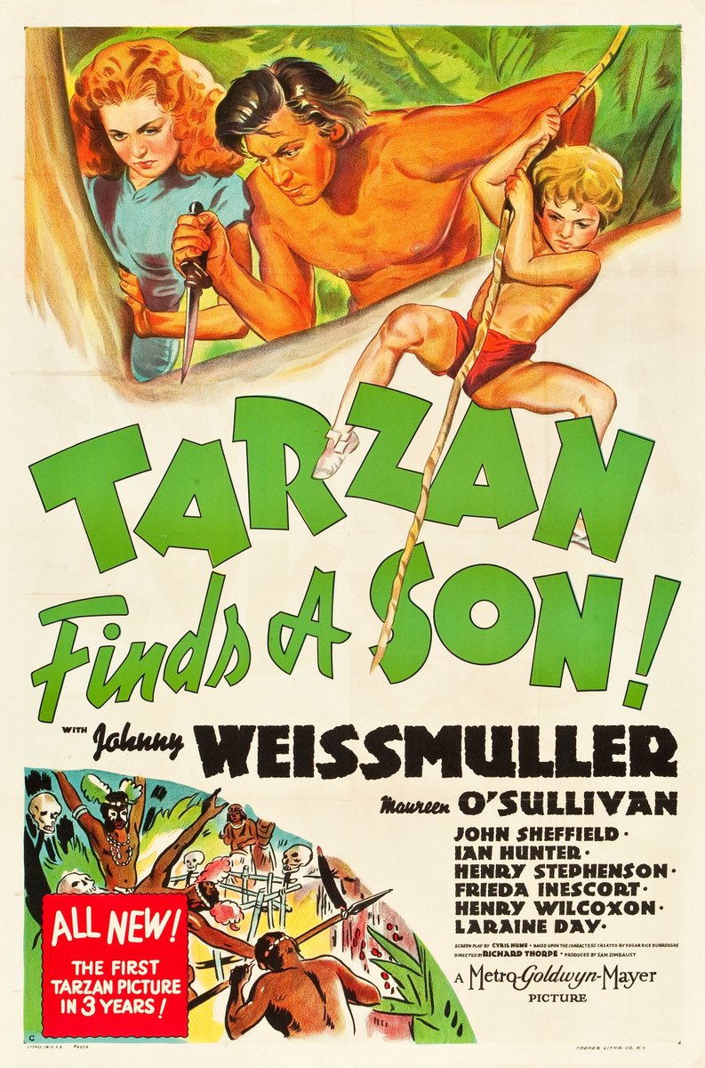 Looking into Wildlife& #39;s claim, a 1939 feature & #39;Tarzan Finds a Son& #39; was filmed near Silver Springs. An enterprising guide named Colonel Tooey marooned 3 rhesus macaques on an island in hopes of promoting jungle tours. They promptly escaped.