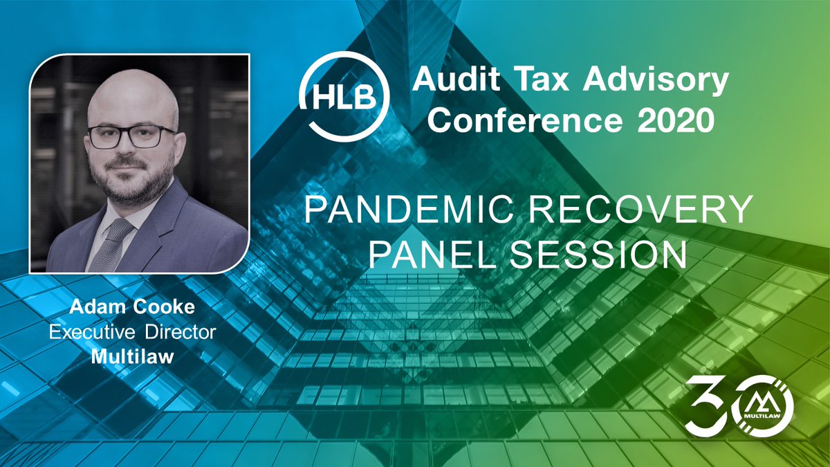 Multilaw's tweet photo. @Multilaw ED @AdamNCooke will join the pandemic recovery panel at the @HLBI Conference 2020 this Friday to discuss how professional service providers can help clients prepare for pandemic recovery #covid19recovery #globalexpertiselocalinsight https://t.co/Y7FKlNzZxe