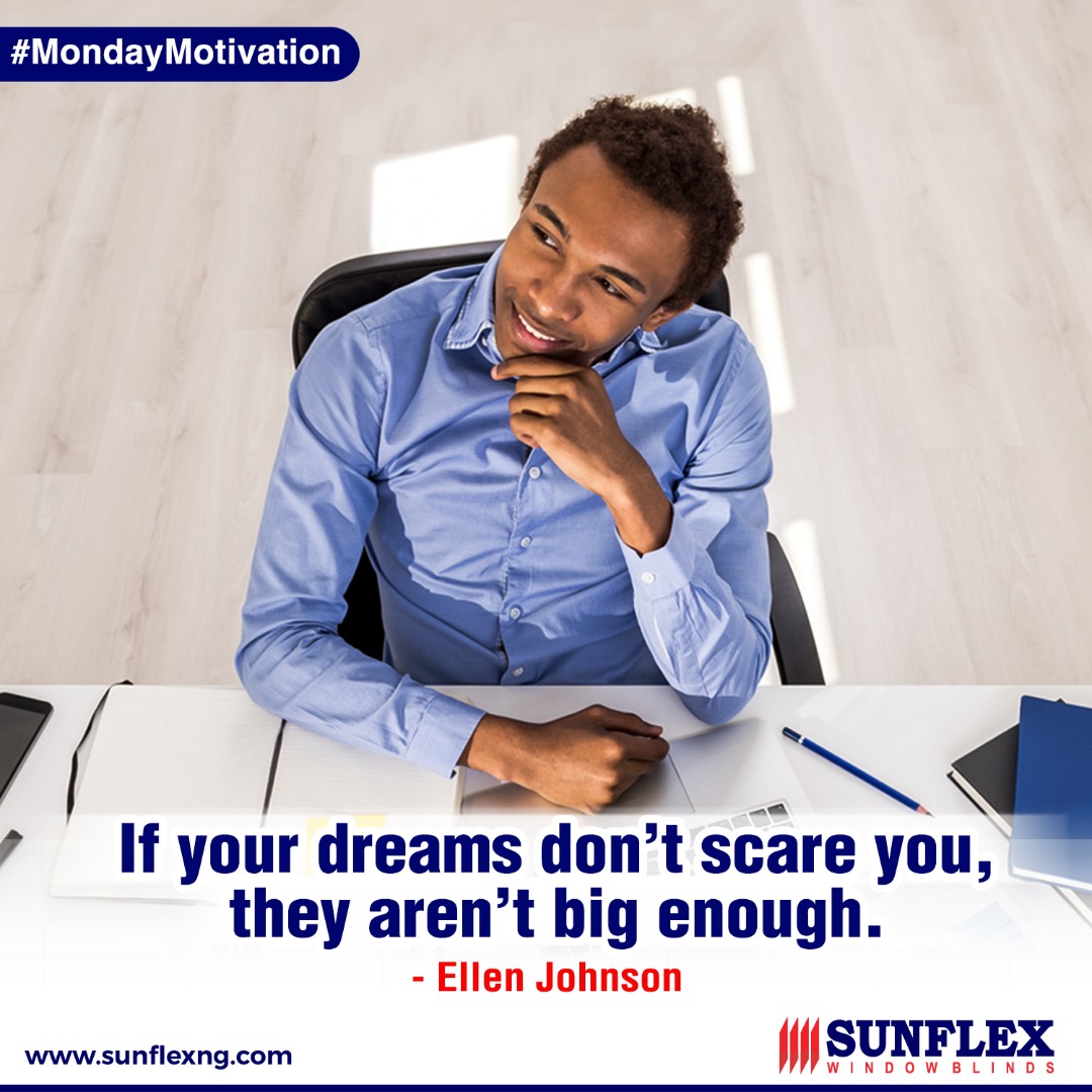 SunflexBlindsNG's tweet photo. In a bid to set realistic #goals, never limit yourself.
In order to get more, you must elevate what you believe and dream of.

One way to do this, is to set goals beyond your “current capacity"💪

#motivationmonday #motivation #motivationalquotes #mondaymotivation #motivational https://t.co/Qld2UpHBKf