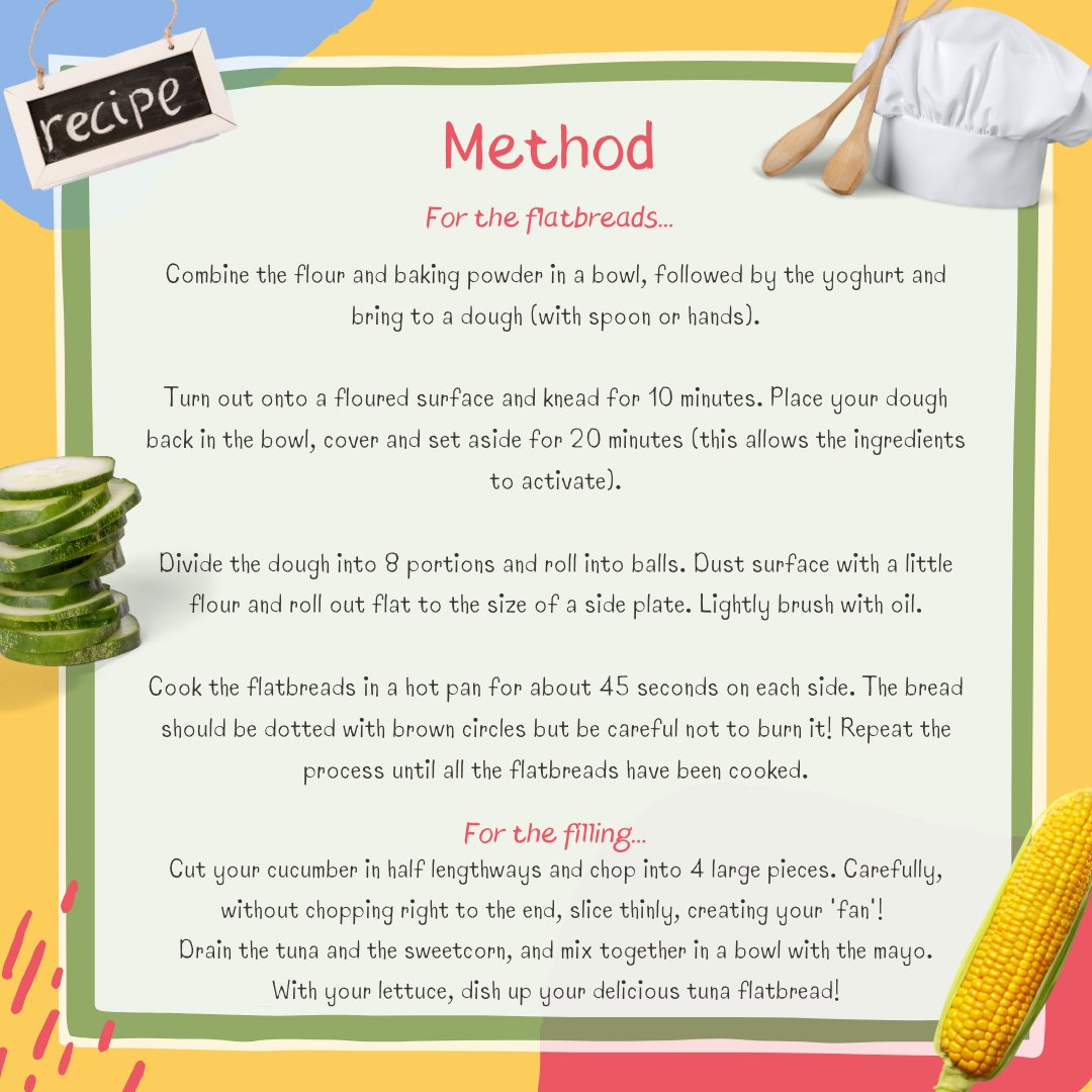 TheSYKitchen's tweet photo. Need some lunch inspiration for the family? What better way to get the kids to enjoy their lunch, than making it themselves from scratch! 👩‍🍳 This flatbread is SO easy! 😍🥙 You can use them at dinner time too, with dishes like curry, chilli or kebabs ♻️ #CookingWithKids https://t.co/4NLirtKxrt