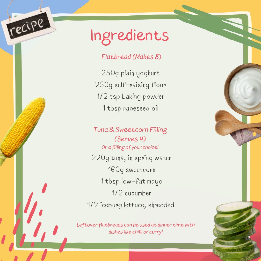 TheSYKitchen's tweet photo. Need some lunch inspiration for the family? What better way to get the kids to enjoy their lunch, than making it themselves from scratch! 👩‍🍳 This flatbread is SO easy! 😍🥙 You can use them at dinner time too, with dishes like curry, chilli or kebabs ♻️ #CookingWithKids https://t.co/4NLirtKxrt