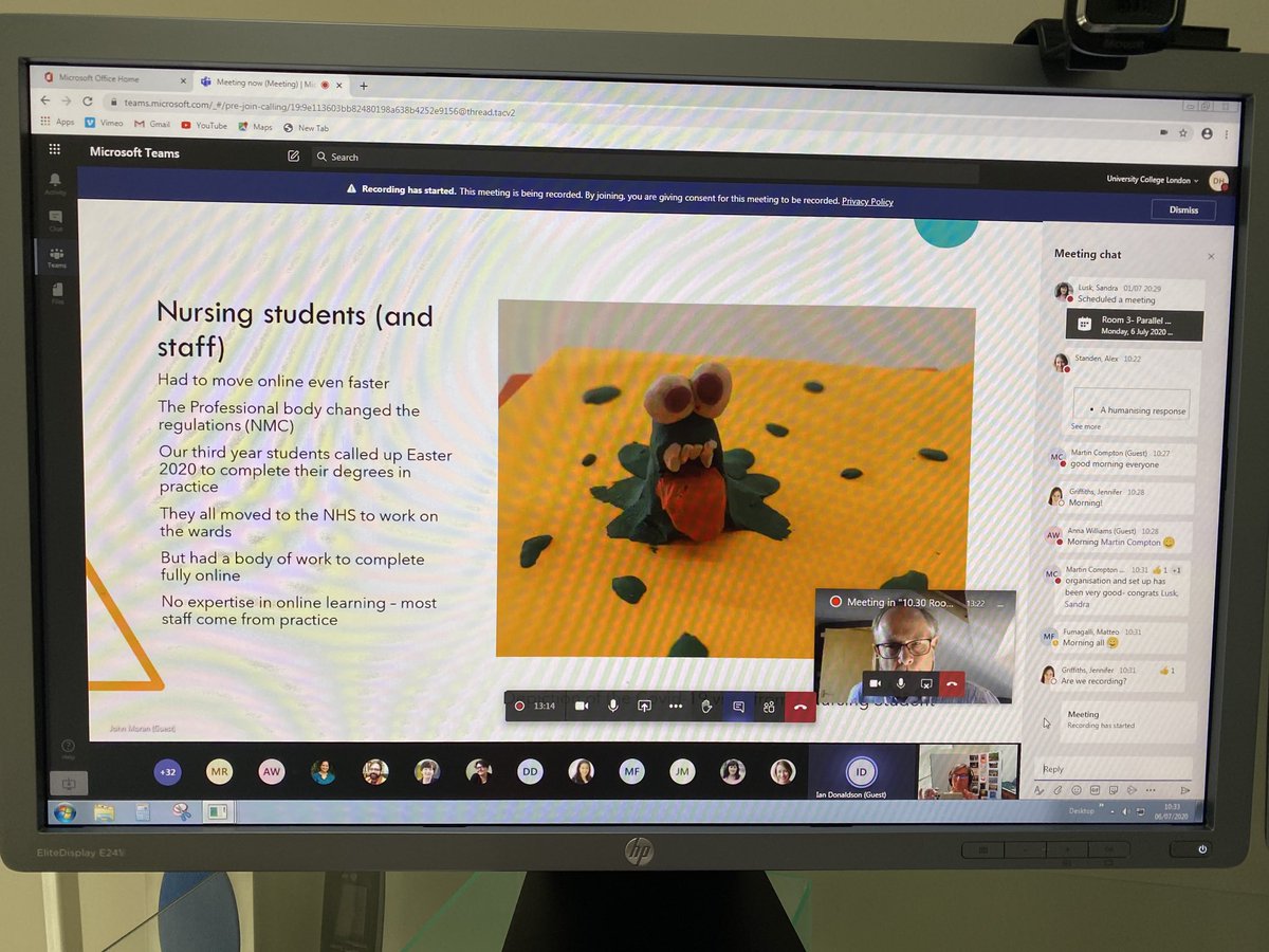 DebbieHolley1's tweet photo. And Ian Donaldson @n4lth and @FLIE_bu learning tech John Moran co-present about the student nurse experiences going online fast as they went  onto the Covid wards... #aptconf ⁦⁦⁦@NTF_Tweet⁩ @aldinhe https://t.co/84WtpAAUu2