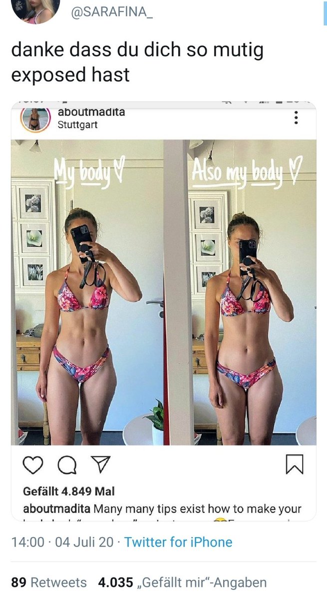 infoluencer's tweet photo. Gestern wurde hier ein Tweet retweetet, den man so aber nicht stehen lassen kann.

Bei genauer Betrachtung des Insta Profils lässt sich sagen: 
Das Bild mag seltsam wirken, aber ein Blick auf die anderen Beträge zeigt: Ihr Insta Profil verfolgt eine gute &amp; wichtige Message.👍✌ https://t.co/5RLgcZhv2u