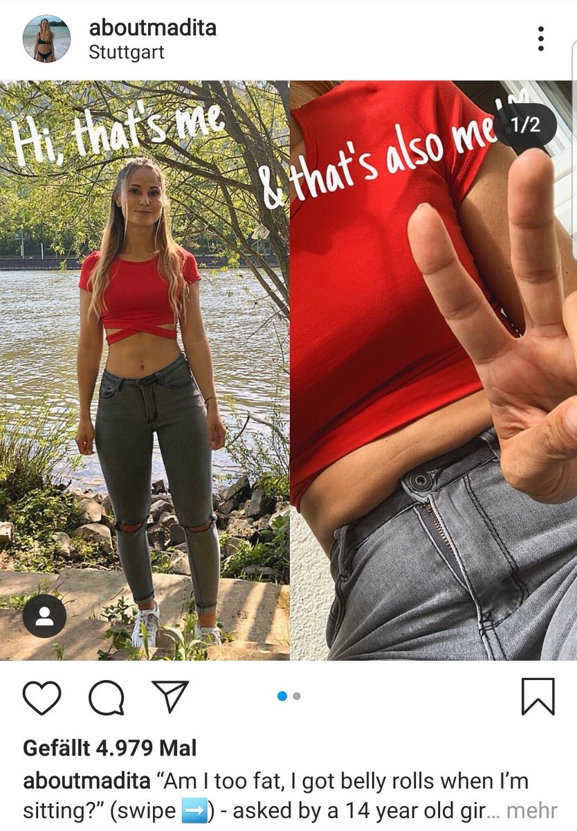 infoluencer's tweet photo. Gestern wurde hier ein Tweet retweetet, den man so aber nicht stehen lassen kann.

Bei genauer Betrachtung des Insta Profils lässt sich sagen: 
Das Bild mag seltsam wirken, aber ein Blick auf die anderen Beträge zeigt: Ihr Insta Profil verfolgt eine gute &amp; wichtige Message.👍✌ https://t.co/5RLgcZhv2u