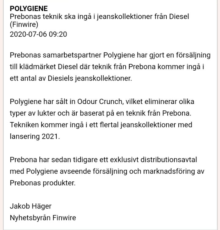 AktieMaestro's tweet photo. Bra pm i #Prebona men marknaden vill inte riktigt ändå? https://t.co/X7P5Ro1Oma
