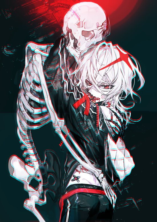 「(2018年作)←→(2020年作) 」|村カルキ/商業画集＆個展＆新作技法書発売👹🌙🍙🎋🍘🍵のイラスト