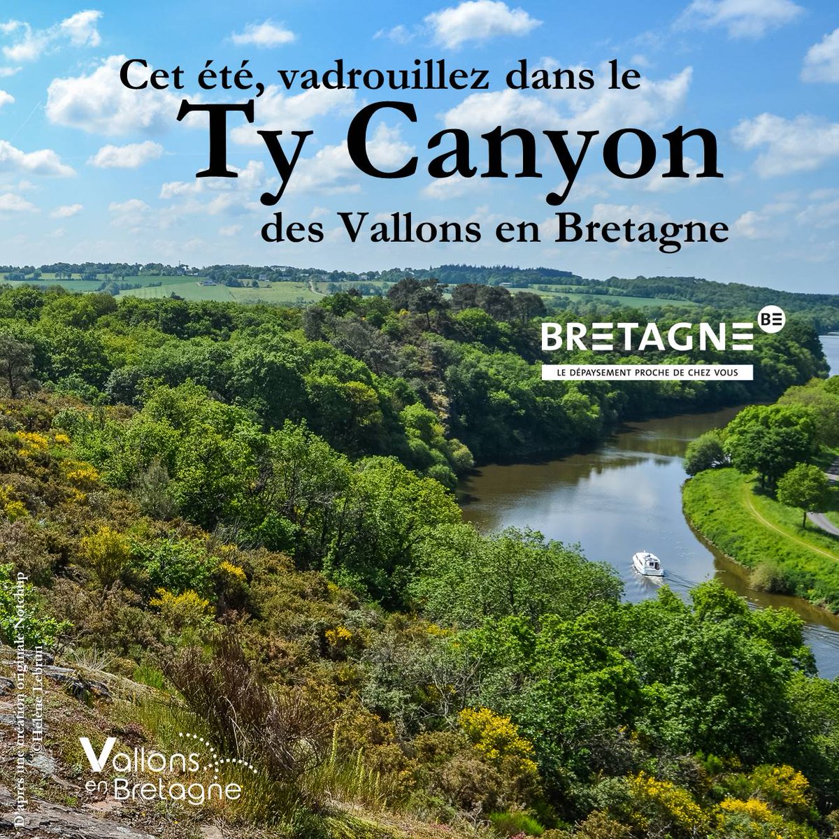 VallonsB's tweet photo. Les #vallonsenbretagne s'approprient la nouvelle campagne de promotion touristique du @CRT_Bretagne :  #DepaysezVousEnBretagne. 💚💙
#CetEtéJeVisiteLaFrance https://t.co/1s5nRaGLlT