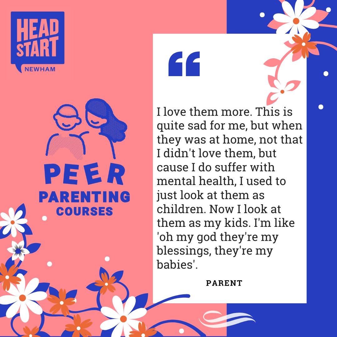 HeadStartNewham's tweet photo. We have recently undertaken an evaluation of our parenting groups, this is what one parent had to say about taking part.
#HelpNewham #ParentingSupport #NewhamParenting #Families #FamilySupportNewham #ChildrenandYoungPeople #Support #Befriending https://t.co/blqrfRanaj https://t.co/XmFkgXt3FZ