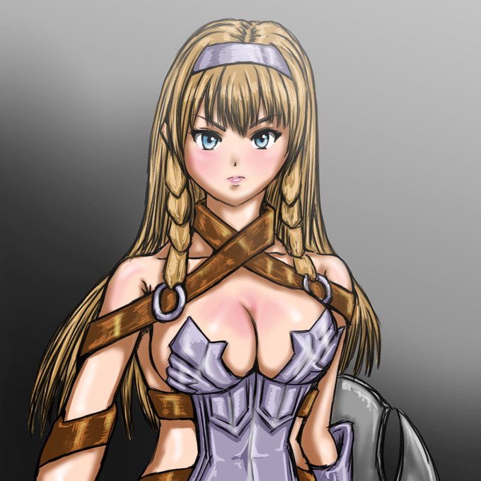 クイーンズブレイド レイナ #クイーンズブレイド #レイナ #アーマー #イラスト https://t.co/dveCTxwYmm 