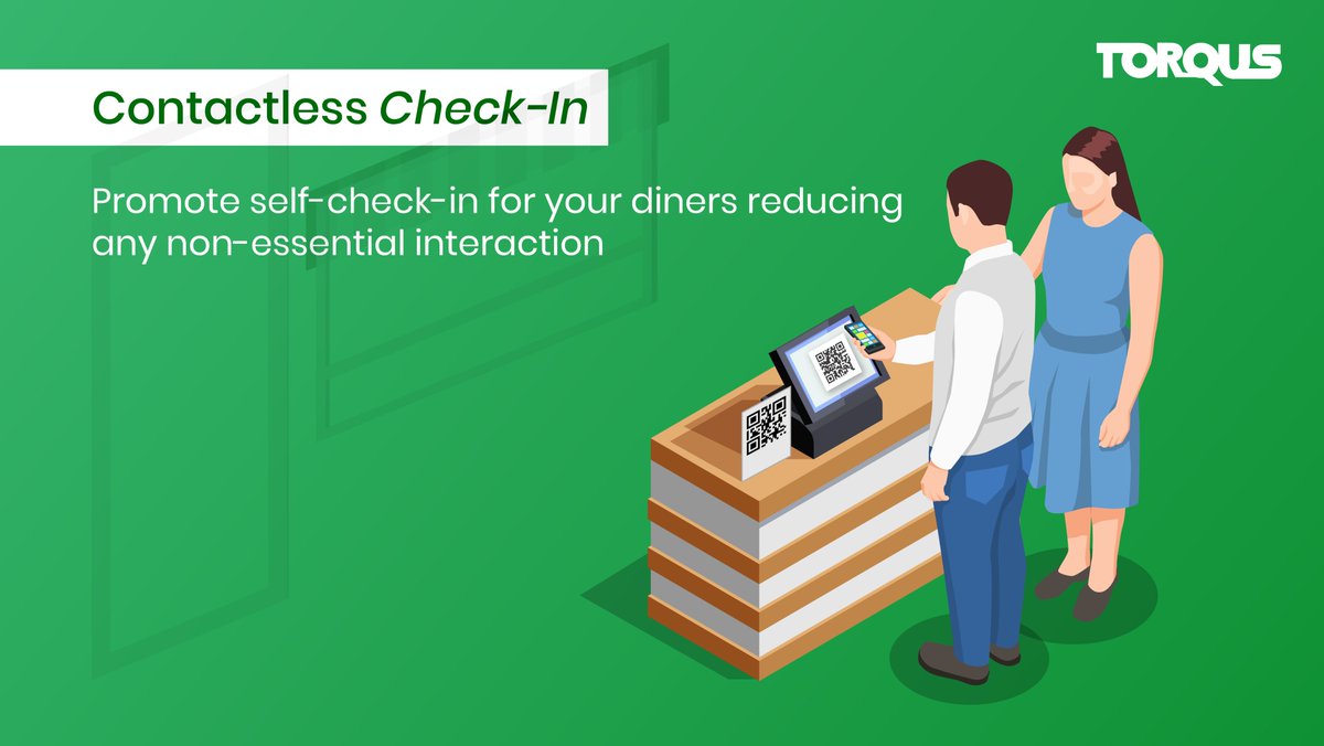 TorqusSystems's tweet photo. Add further layers to your restaurant's safety and hygiene by reducing all non-essential contact with Contactless Check-In.

Know more https://t.co/M0EMwjpXJU

@inrestoindia 

#TorqusIndia #ContactlessCheckin #ContactlessDining #Dineout #Inresto #FoodTech https://t.co/KNs04ITm7f