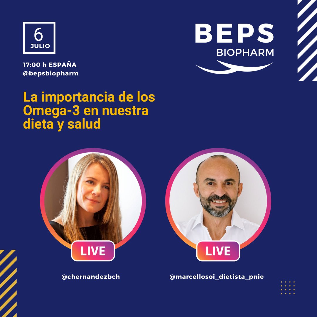 omega3academy's tweet photo. Hoy a las 17:00 emitiremos nuestro primer live junto a @marcellosoi_dietista_pnie y @chernandezbch . Nos hace mucha ilusión compartirlo con vosotros y os esperamos.

#pnie
#omega3
#dieta
#webinar https://t.co/neJBf7Jnad