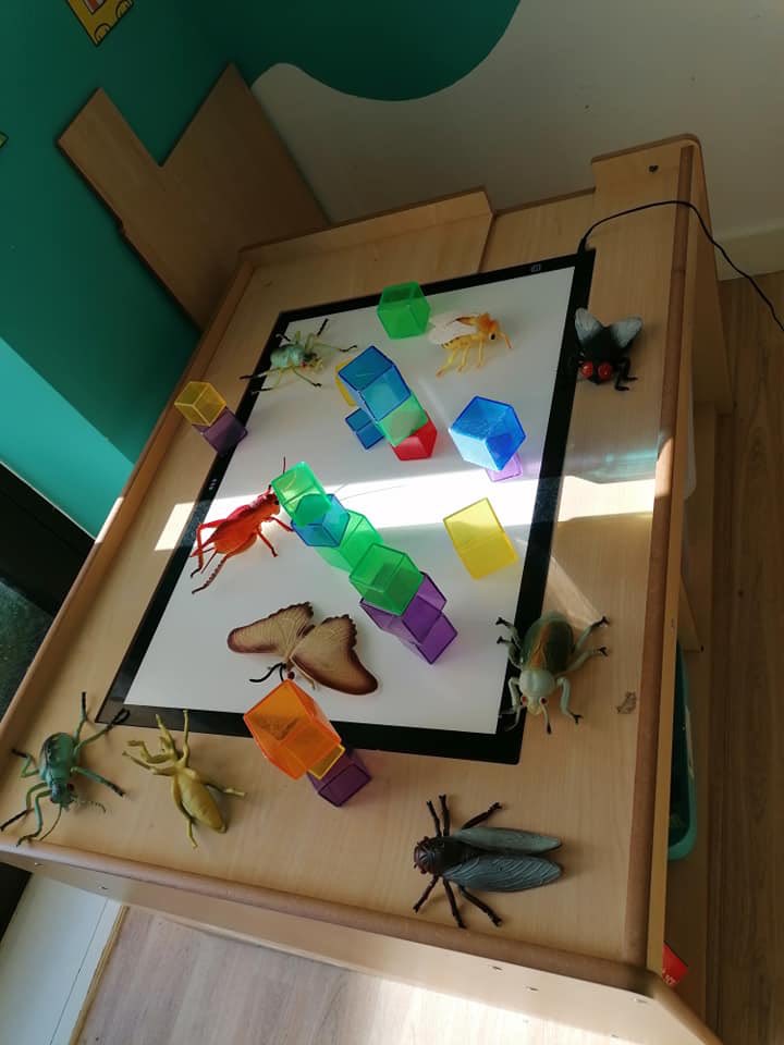 The light table! Always a favourite with the children