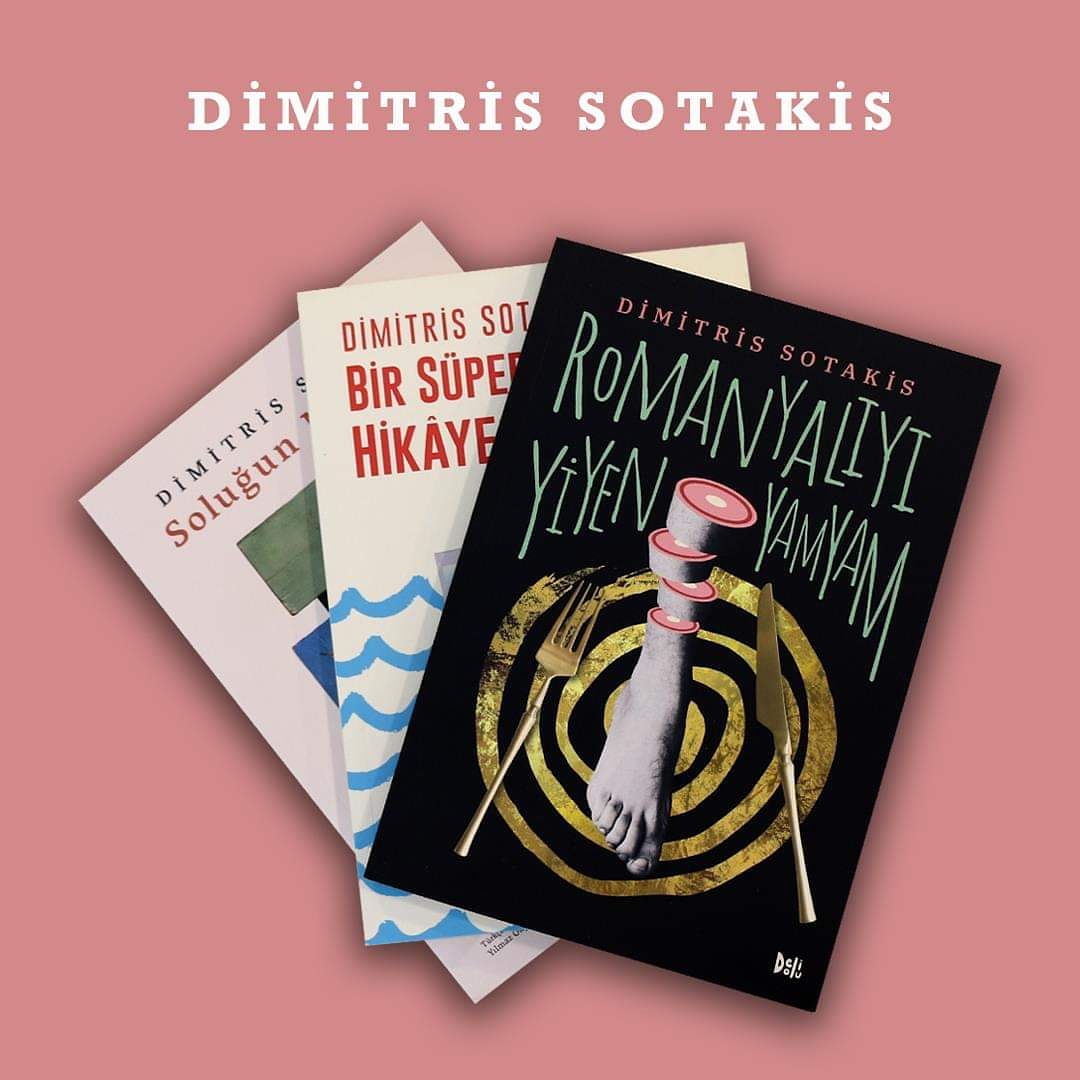 Avrupalı edebiyat eleştirmenlerince çağının önemli yazarlarından biri olarak anılan #DimitrisSotakis, ustaca oynattığı kalemiyle her eserinde farklı bir sosyal durum üzerine odaklanarak hayatın içinden, sıradışı karakter tiplemeleri yaratıyor.
#kapitalizmeleştirisi