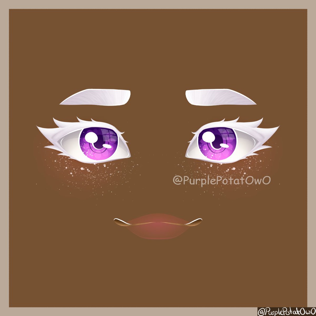 Vampiper On Twitter Even Though They Re Albino Face Made For Light Skin Colours I Also Figured They D Look Pretty Okay On Darker Skin Just In Case Anyone Wondered Lol Decals Female Face - roblox male face