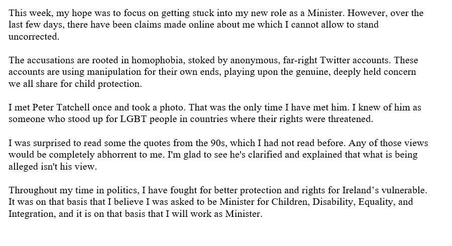 A small group of people with a very clear agenda have been making allegations about me on social media over the last few days.

I’m taking this opportunity to set the record straight.