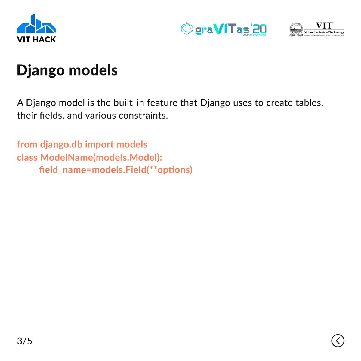 VITHack2020's tweet photo. Companies like Dropbox, Pinterest, Spotify, and Udemy, have extensively employed Django in their products. This shows the scalability and reaches of Django as a framework.
#vithack2020 #hackathon #django #coders #url https://t.co/ClAMSORoVO