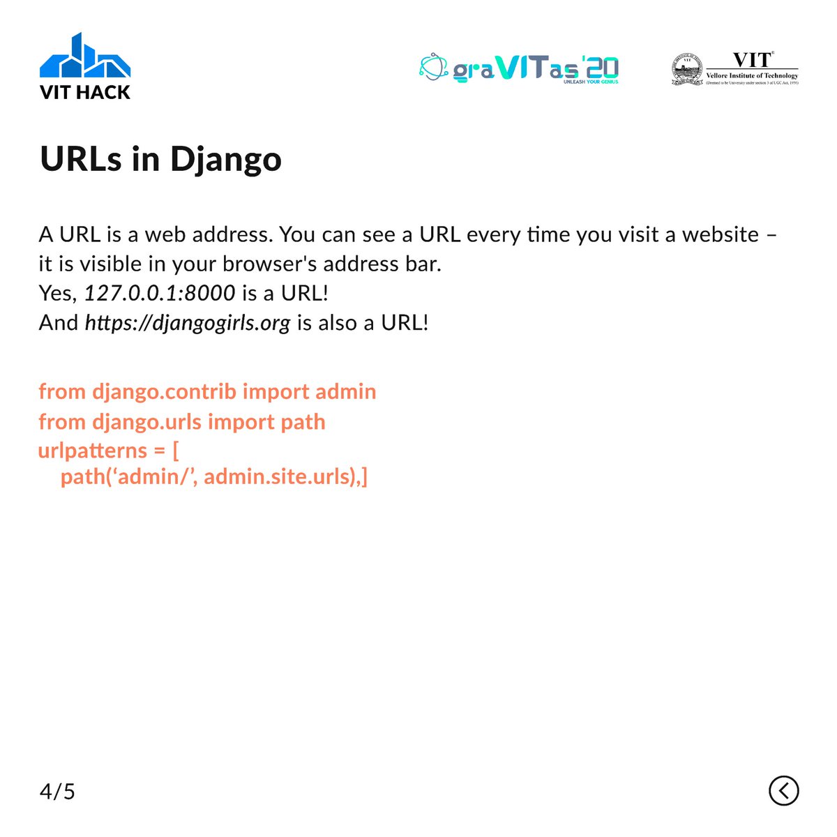 VITHack2020's tweet photo. Companies like Dropbox, Pinterest, Spotify, and Udemy, have extensively employed Django in their products. This shows the scalability and reaches of Django as a framework.
#vithack2020 #hackathon #django #coders #url https://t.co/ClAMSORoVO