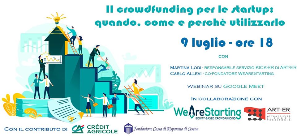 Arter_ER's tweet photo. #Webinar - 💰 Il #crowdfunding per le startup: quando, come e perchè utilizzarlo.
📆 09 luglio h 18.00
Approfondimento a cura di @cesenalab, in collaborazione con ART-ER e @WeAreStarting_, piattaforma di #equitycrowdfunding.
#Kick_ER https://t.co/advIuDDave