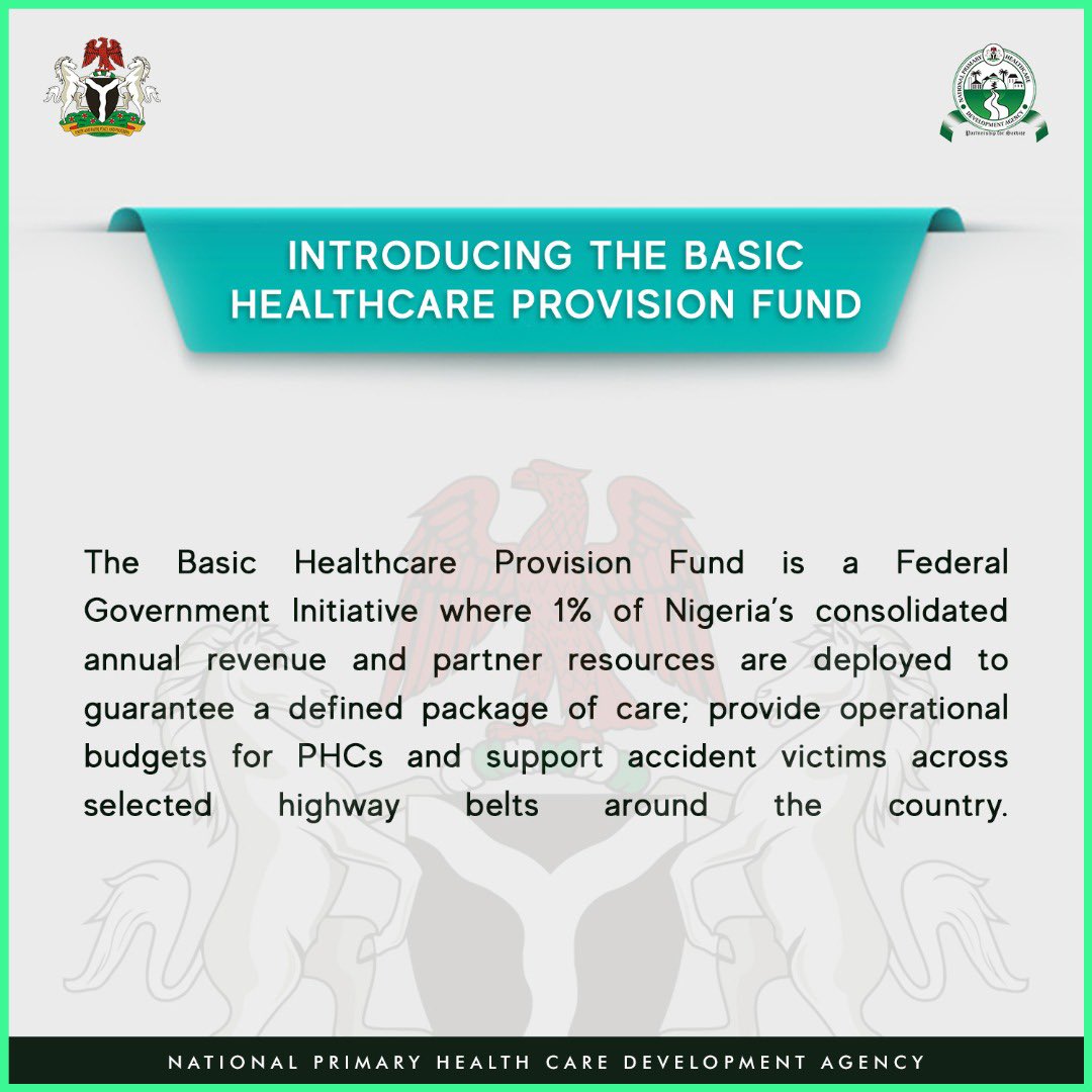 Based on the NHAct 2014, the BHCPF is generated from at least 1% of the consolidated revenue of government, donor partners and from any other sources inclusive of private sector and individuals on an annual basis.