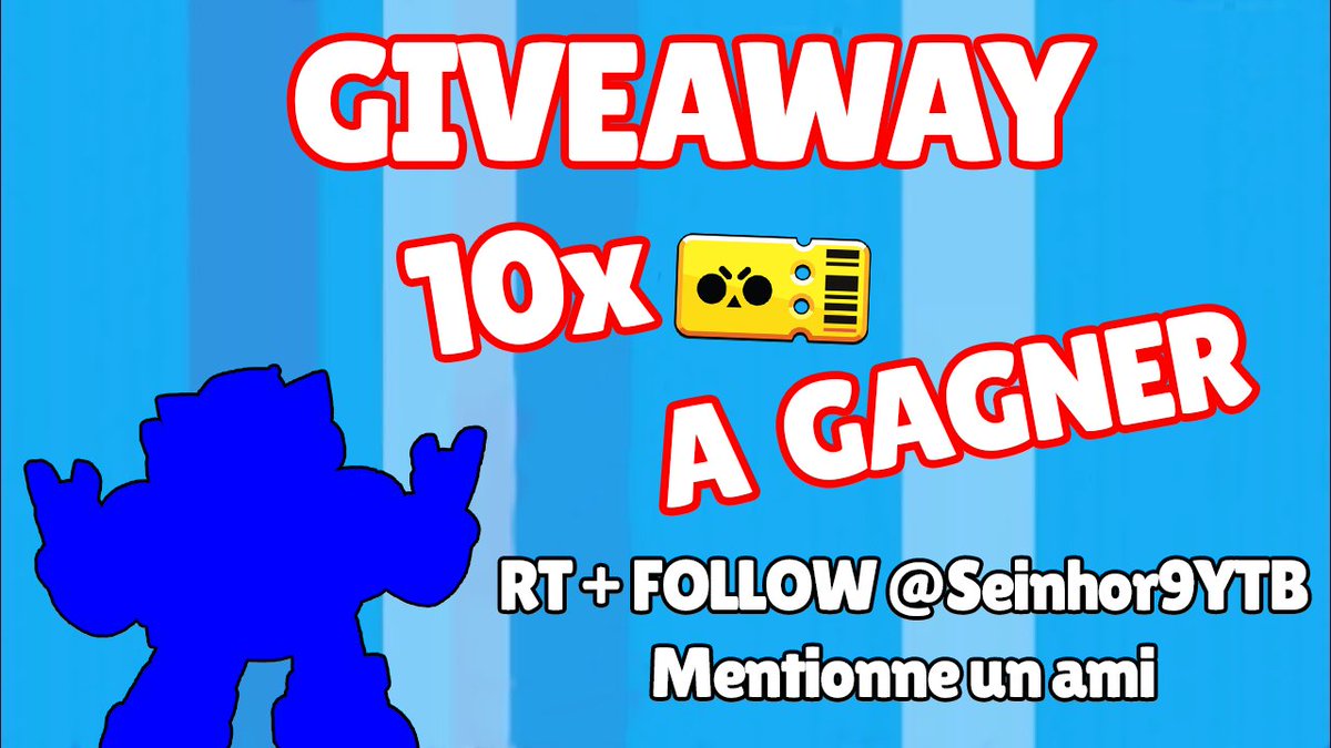 Seinhor9YTB's tweet photo. 🔥#CONCOURS 10 BRAWL PASS à GAGNER (10€ paypal)🔥
1️⃣ Pour participer FOLLOW @Seinhor9YTB
2️⃣ RT le tweet et mentionne un ami
🍀 Tirage au sort Mercredi à 20h00 🍀 https://t.co/RtAwMS0p2R