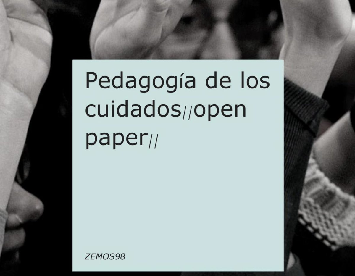 ZEMOS98's tweet photo. El Open Paper de Pedagogía de los cuidados por fin está en español. 

Úsalo, remézclalo, imprímelo y dale con el canto a quien ignore los cuidados en tu organización.

https://t.co/qXtWH2gmq4 https://t.co/tbdh0corDc