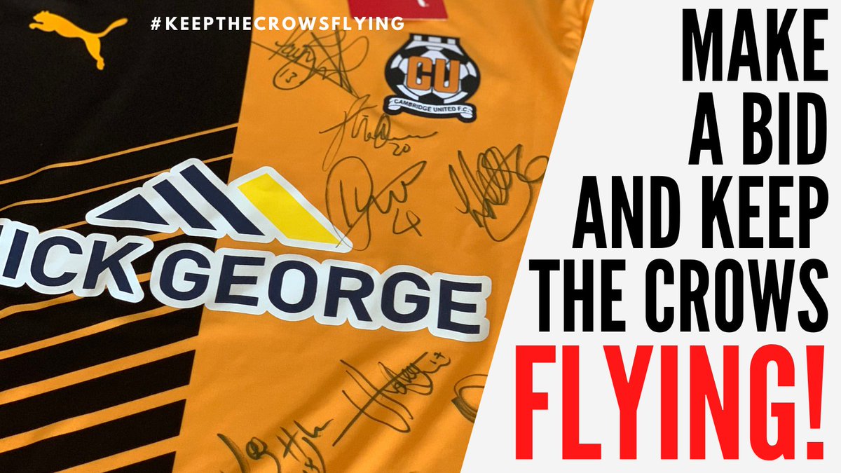 RoystonTownFC's tweet photo. STILL AVAILABLE - squad signed @CambridgeUtdFC shirt
Send your bid to marketing@roystontownfc.co.uk
#KeepTheCrowsFlying https://t.co/6XlRr3AOsP
